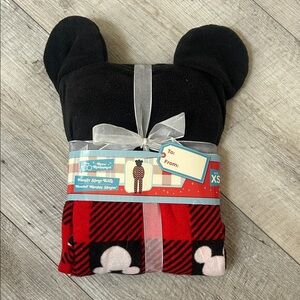 Disney Red and Black Plaid Hooded Sleep Sack with Ears